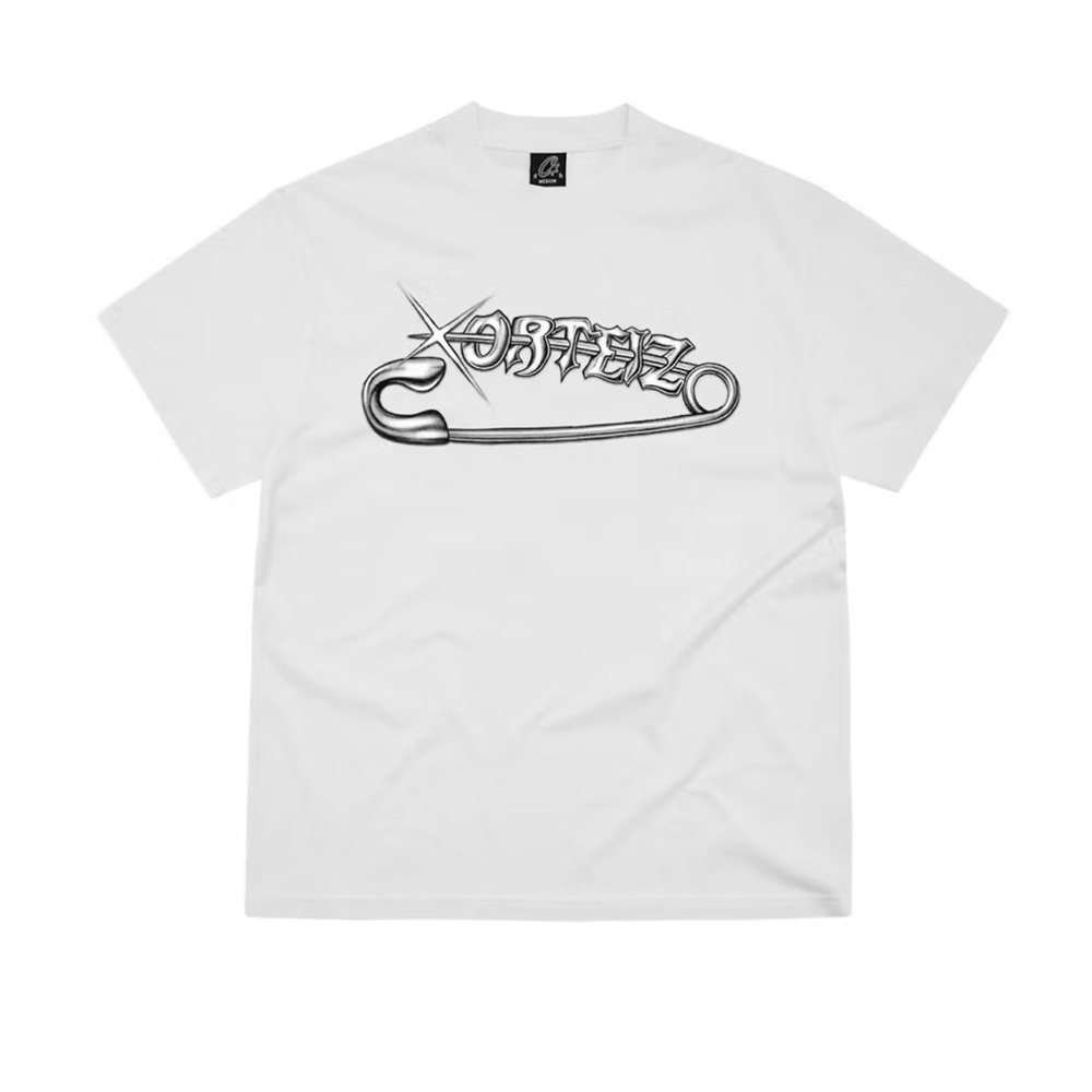 Corteiz SS24 White Safety Pin T-Shirt